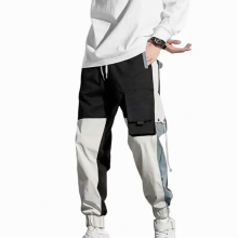 Summer Thin Overalls Mens Loose Style Cargo Trousers Handsome Casual Cropped Trousers