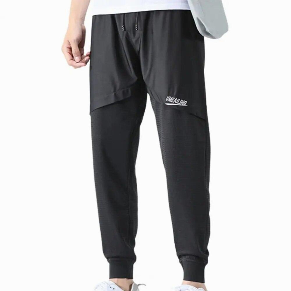 Sports Pants Elastic Waist Student Trousers Solid Sports Casual Trousers-image-OPC-PCQRVNH-NEW