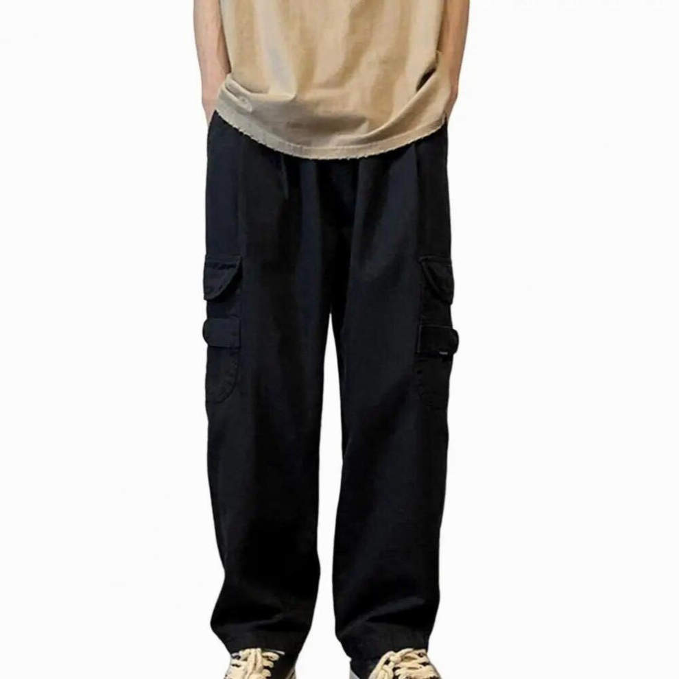 Stylish Men Cargo Pants Straight Leg Soft Men Trousers Mid Waist Washable Joggers Pants-image-OPC-PCQRW88-NEW