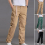Man Overalls Ankle Length Versatile Soft Pockets Mid-Rise Men Cargo Pants 4