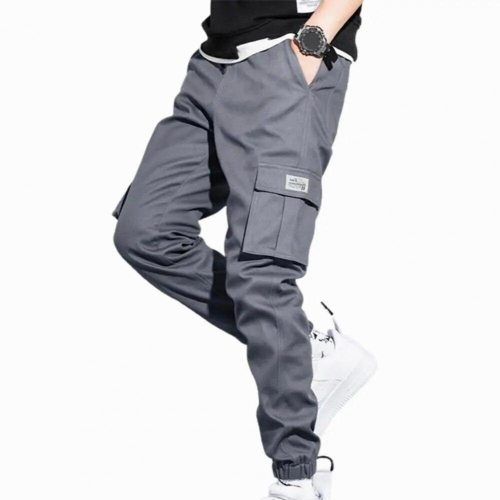 Men Pants Solid Plush Loose All Match Students Trousers for School 2