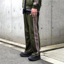 Girls Don?t Cry AWGE Needles Sweatpants Men Women Jogger Side Webbing Striped Needles Trousers Butterfly Embroidery AWGE Pants