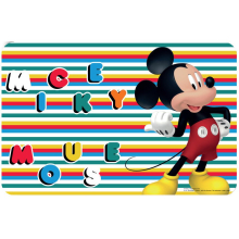 Disney Mickey Mouse Stripy Placemat 43 x 28 cm Kids Table Mat