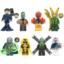(Style B 8pcs) 16 piece Marvel Avengers superhero mini doll Dc set suitable fit LEGO