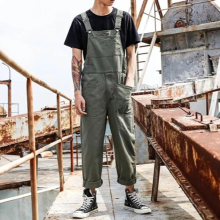 Jeans Jumpsuit Men Summer Spring Autumn Overall Mens Jumpsuits Rompers Casual Regular Fit Male Pants Sets Clothes