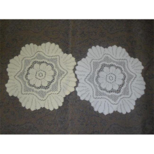 8 in. European Lace Doily, White