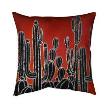 20 x 20 in. Black Tall Cactus-Double Sided Print Indoor Pillow