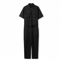 Mens Jumpsuit One-piece Overalls Suit Japanese Retro Tooling One-piece Suit Mens Short-sleeved Jumpsuit