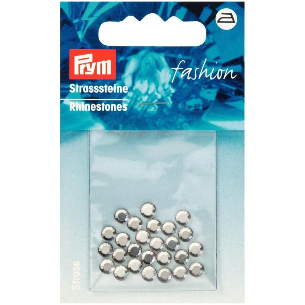 Prym Round Diamantes  Silver - per pack of 26