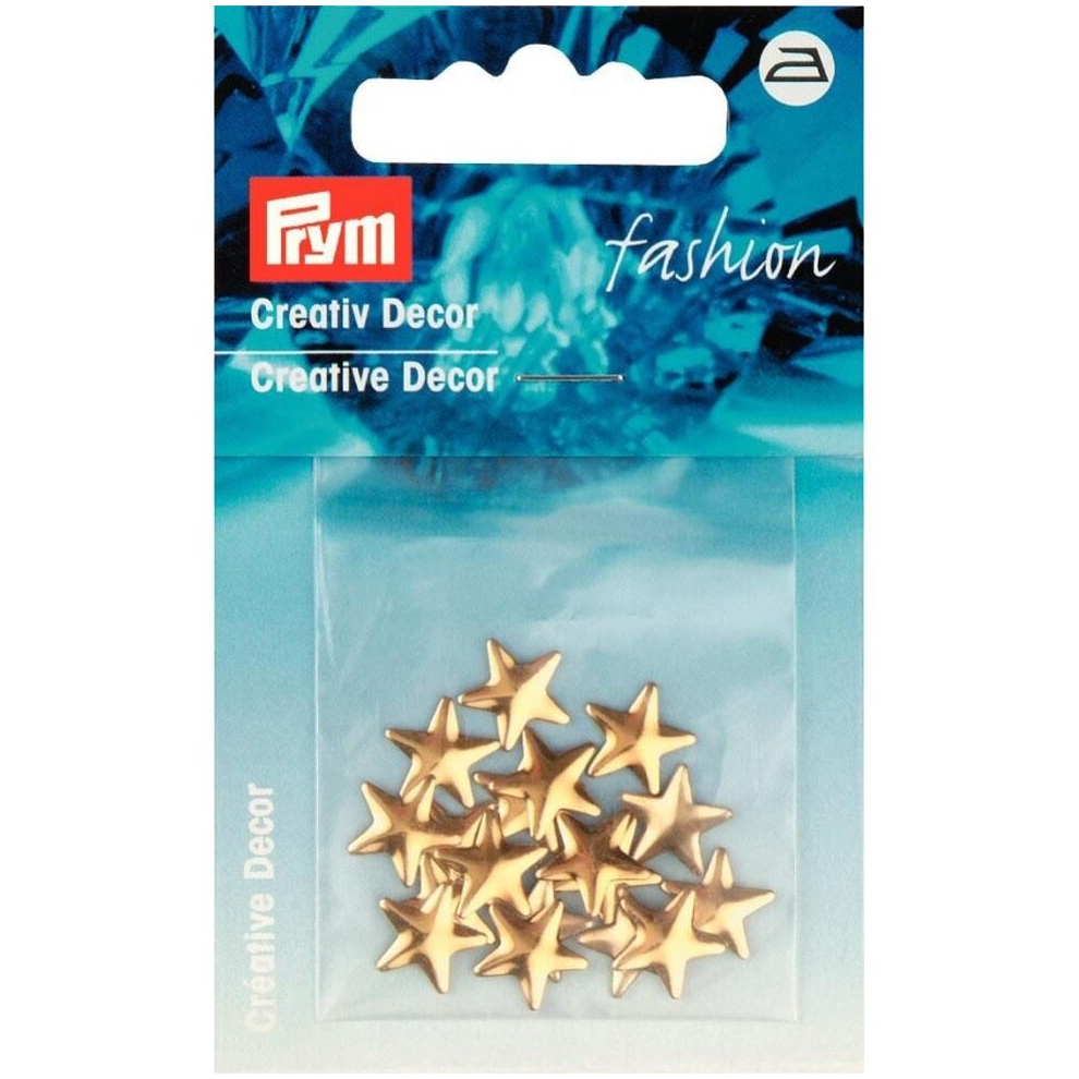 Prym Star Metal Studs  Gold - per pack of 14