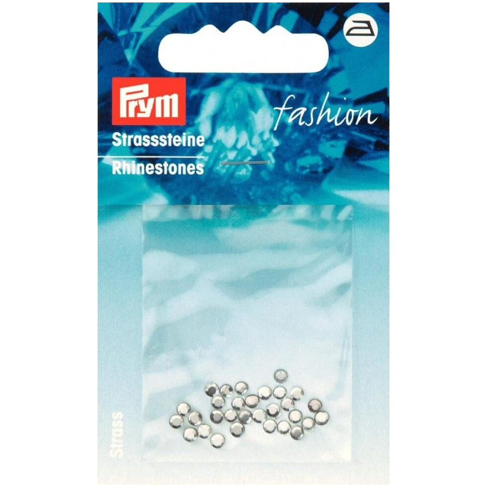 Prym Round Diamantes  Silver - per pack of 30