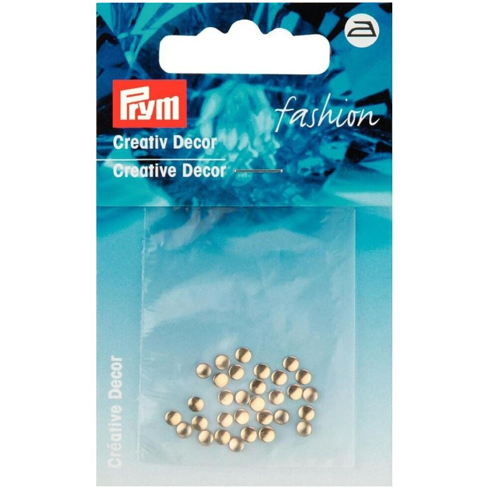 Prym Round Studs  Gold - per pack of 30