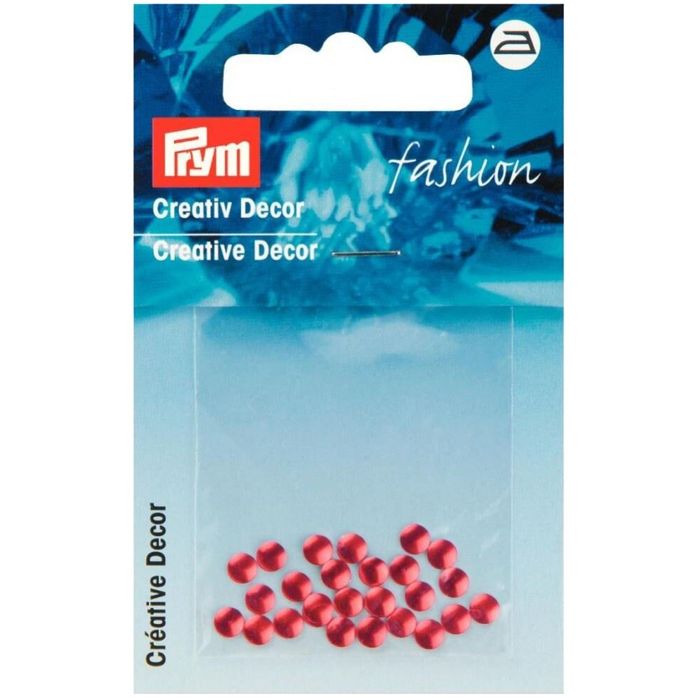 Prym Round Studs  Red - per pack of 28
