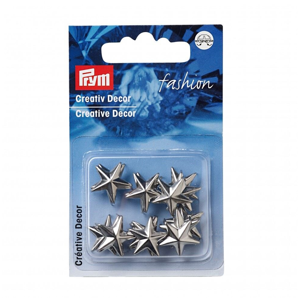 Prym Star Metal Studs  Silver  - per pack of 16