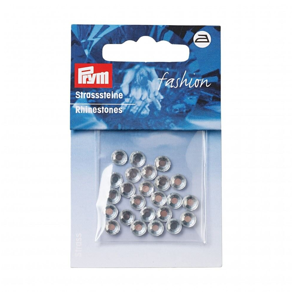 Prym Round Diamantes  Silver - per pack of 24