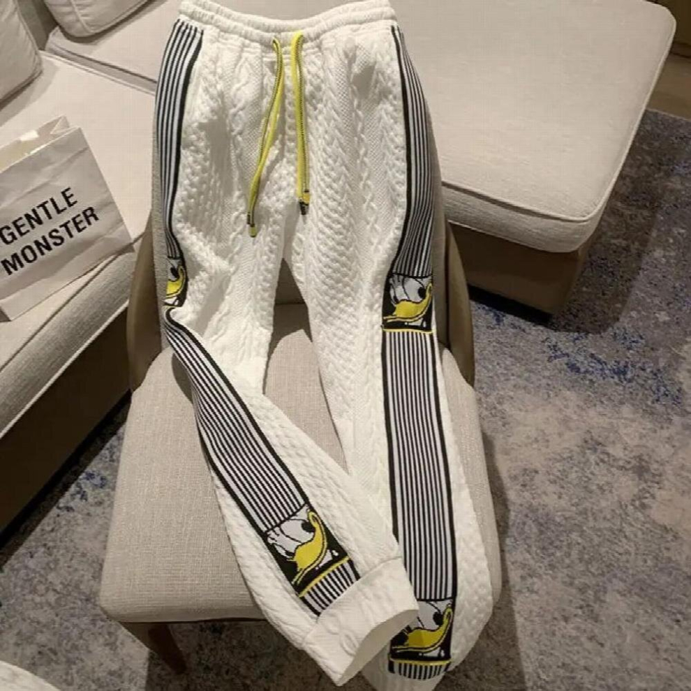 (05 Beige-M) autumn and winter thickening casual pants harem pants loose and thin wild high-waisted footwear pants-image-OPC-PCQSNJC-NEW