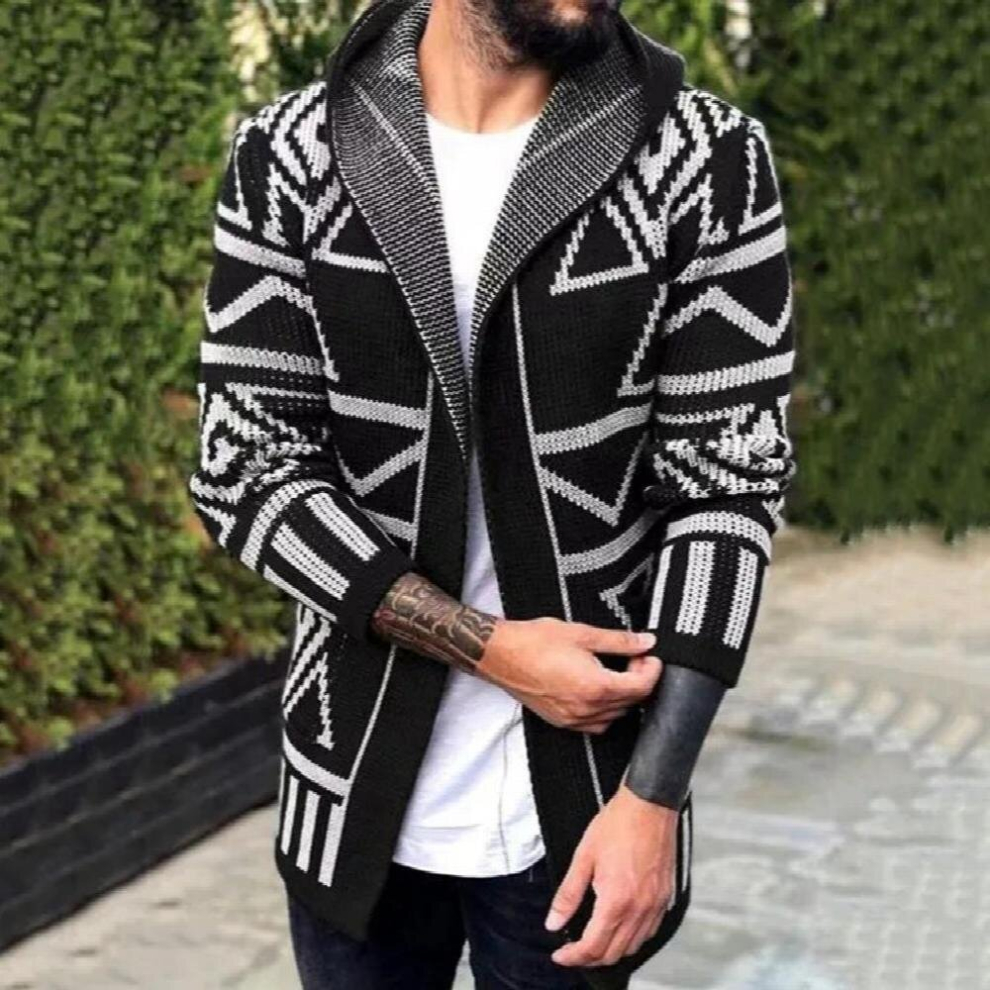 Mens Autumn And Winter Cardigan Sweater Mid-length Knitted Sweater Coat-image-OPC-PCQSQX5-NEW