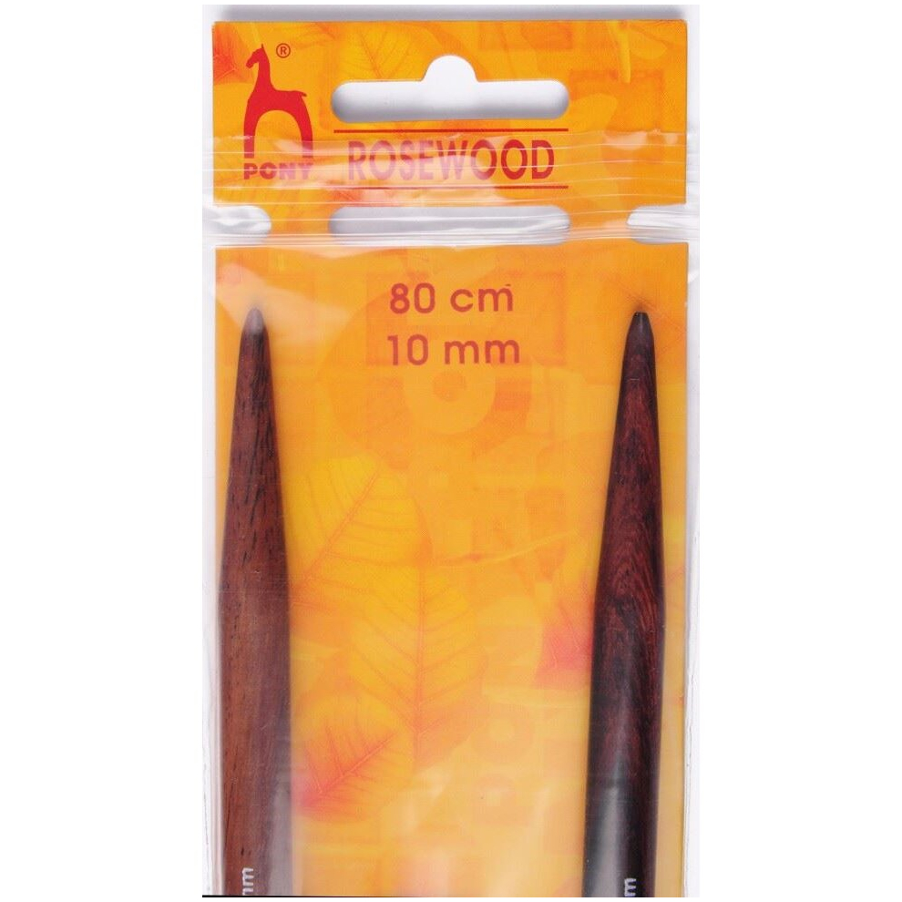 Pony Rosewood Circular Needles 80cm - each