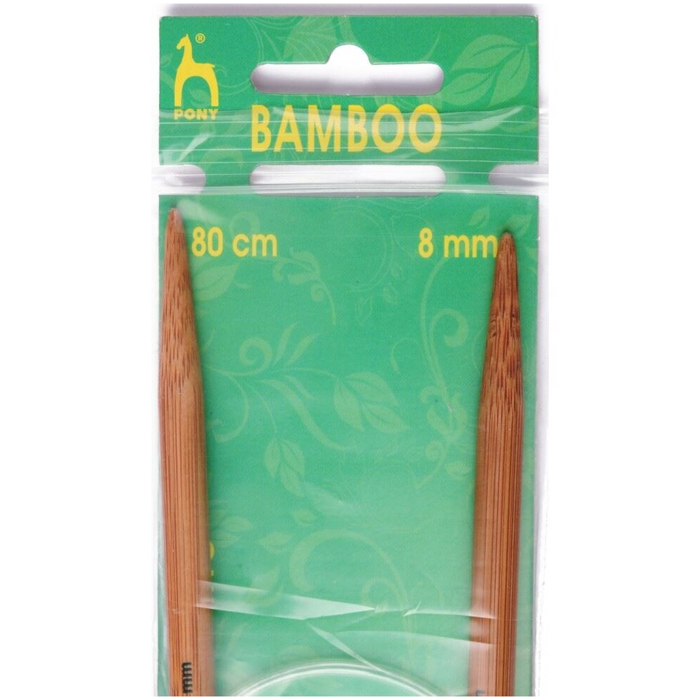 Pony Bamboo Circular Needles 80cm - each