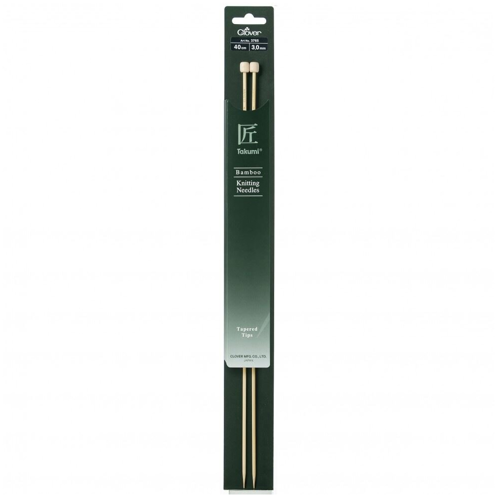 Clover Bamboo Knitting Needles 40cm - per pack