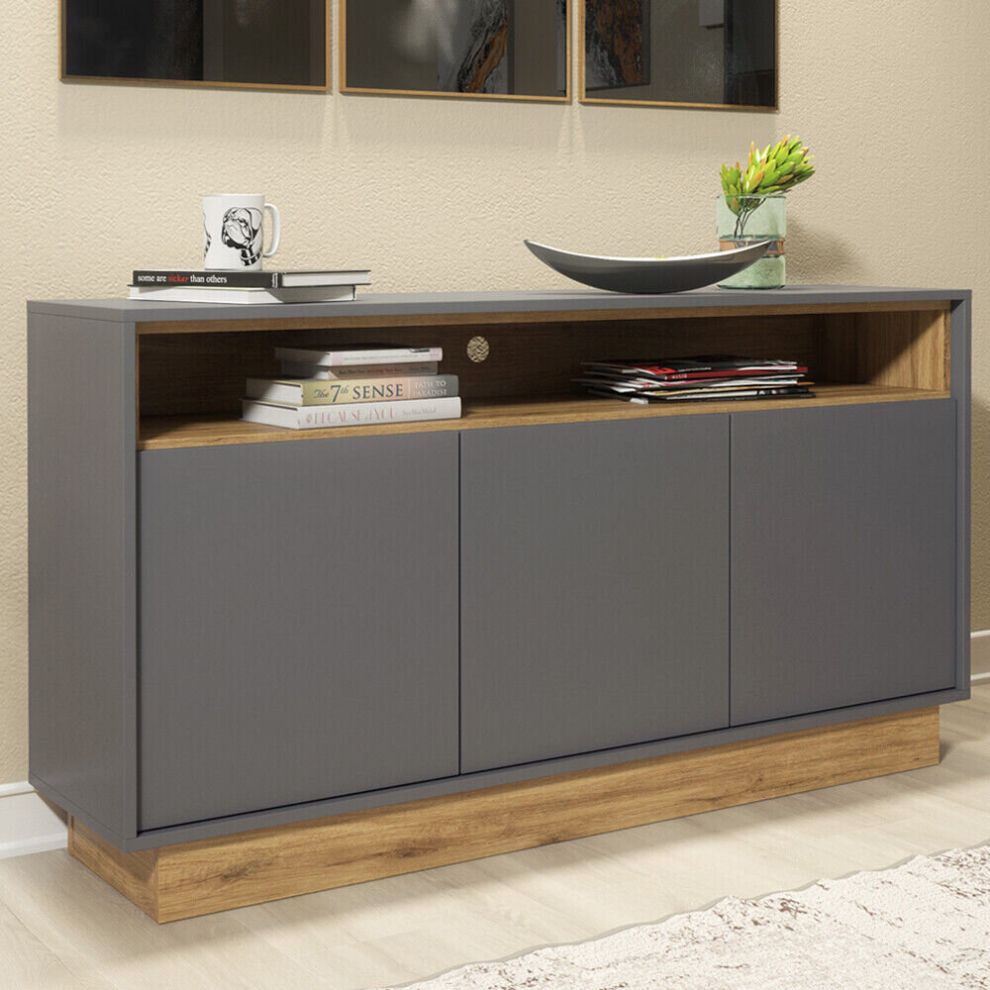 Sideboard 130cm Loft Creative Furniture - Grey & Oak