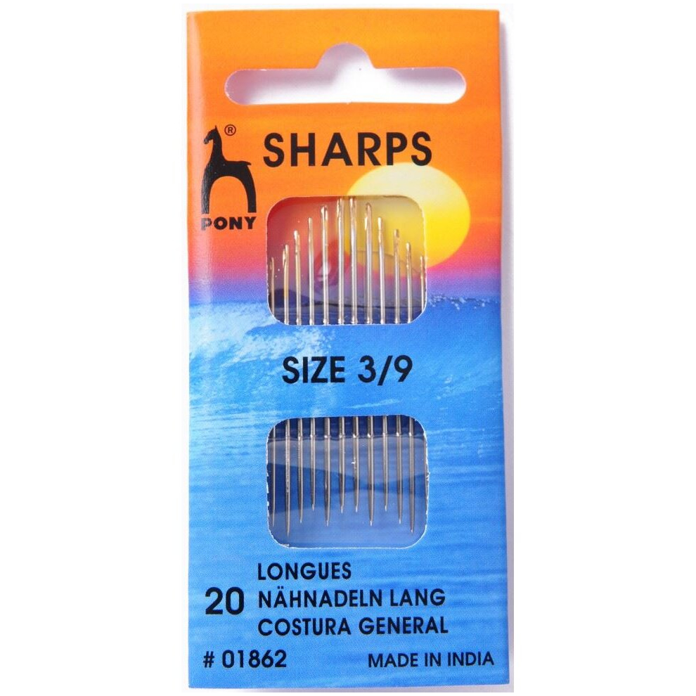 Pony Sharps Sewing Needles - per pack of 20