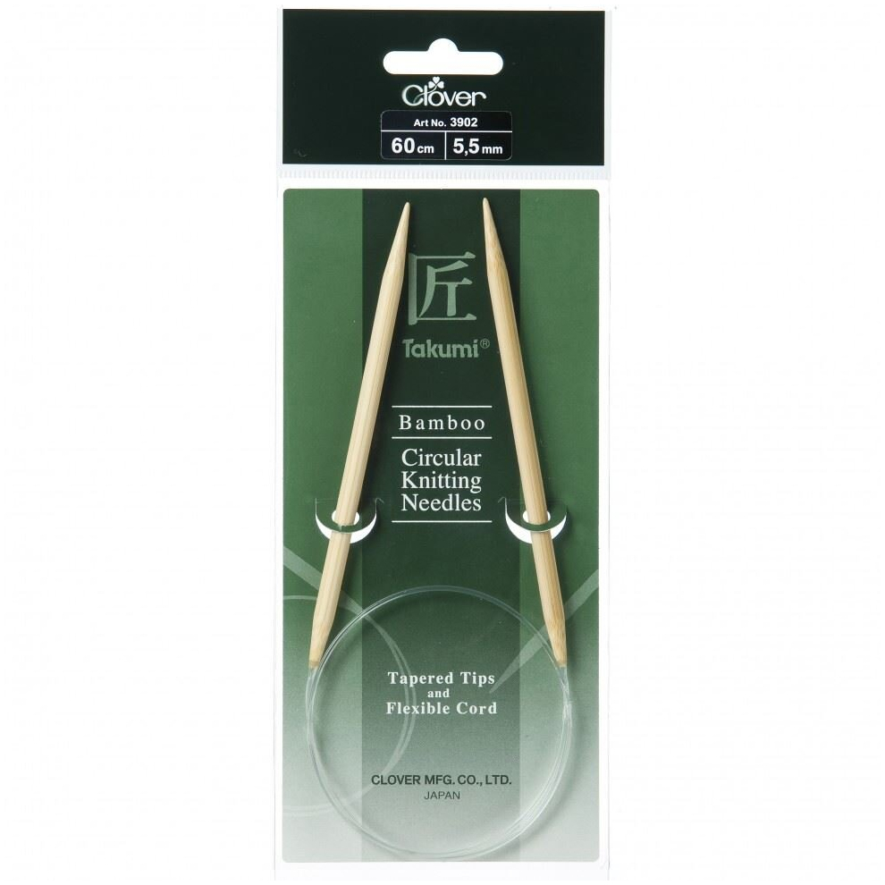 Clover Bamboo Circular Needles 60cm - each