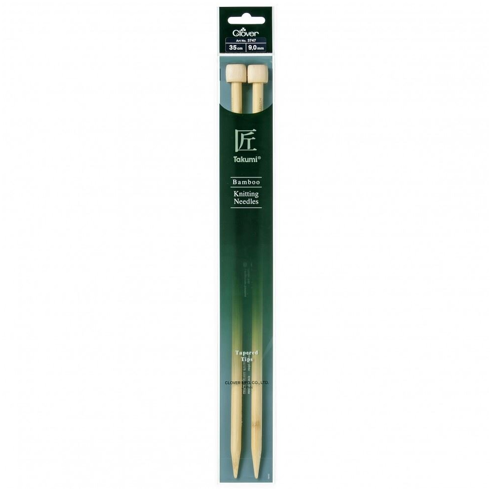 Clover Bamboo Knitting Needles 35cm - per pack