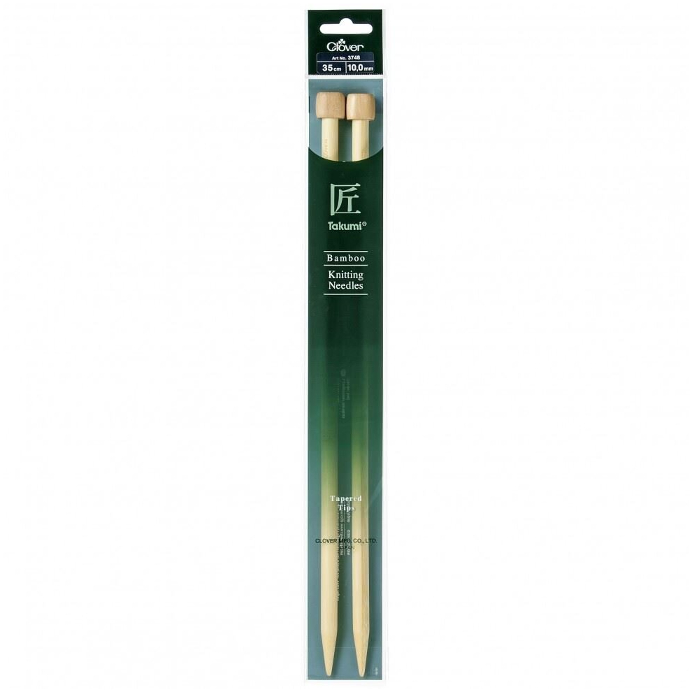 Clover Bamboo Knitting Needles 35cm - per pack