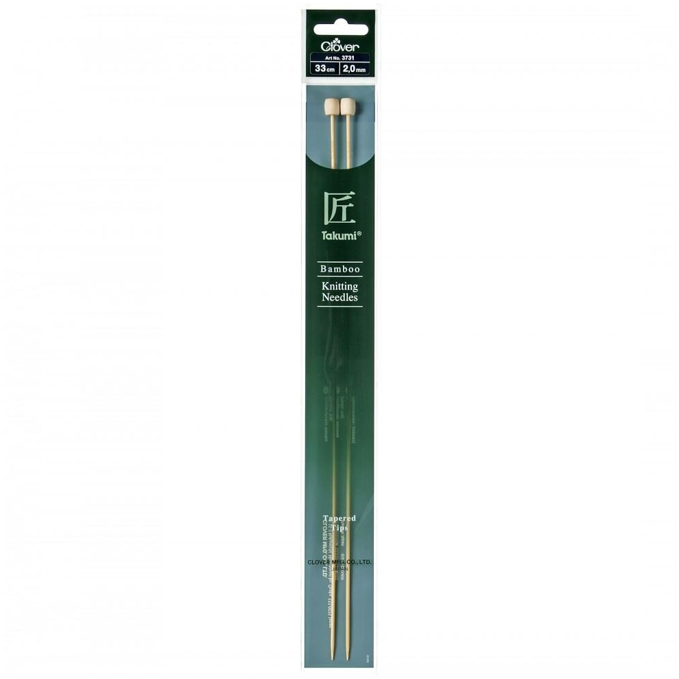 Clover Bamboo Knitting Needles 33cm - per pack