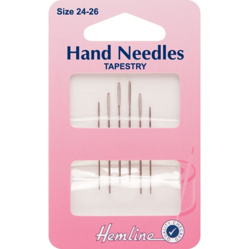 Hemline Tapestry Cross Stitch Needles - per pack of 6