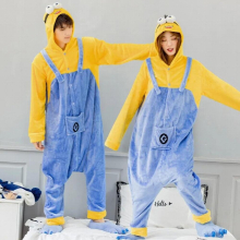 Mens Homewear Couple Pajamas Flannel Plus Velvet Thickening Can Be Outdoors Suitable For Four Seasons Casual Breathable Onesie