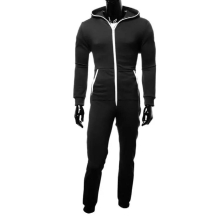Winter And Autumn Men Hooded Onesies Pajama Kigurumi Solid Keep Warm And Soft Onepieces Homewear Casual Nightwear