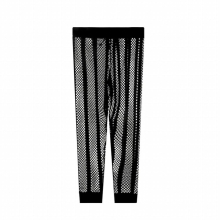 Mens Pants Breathable Leggings Elastic Band +Tethered Wide Belt Sexy Pajamas See Throught Fishing Net Perforated Mesh Sports