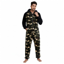 Men Warm Teddy Fleece Onesie Fluffy Sleep Lounge Adult Sleepwear One Piece Pyjamas Male Jumpsuits Hooded Onesies For Adult Men