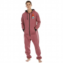 Men One Piece Hooded Jumpsuits Homewear Pajamas Long Sleeve Pijamas Skull Print Onesies Sleepwear