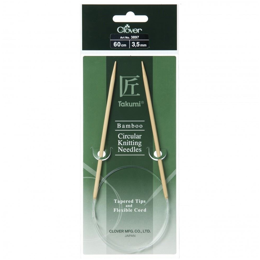 Clover Bamboo Circular Needles 60cm - each