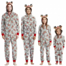 Christmas Pajamas Family Men Onesie Hooded Sleepwear Christmas News Mother Kids Baby Boy Jumpsuit Family Matching Outfits