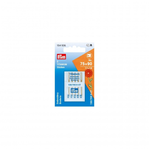 Prym Prym Gold Embroidery Machine Needles - per pack of 5