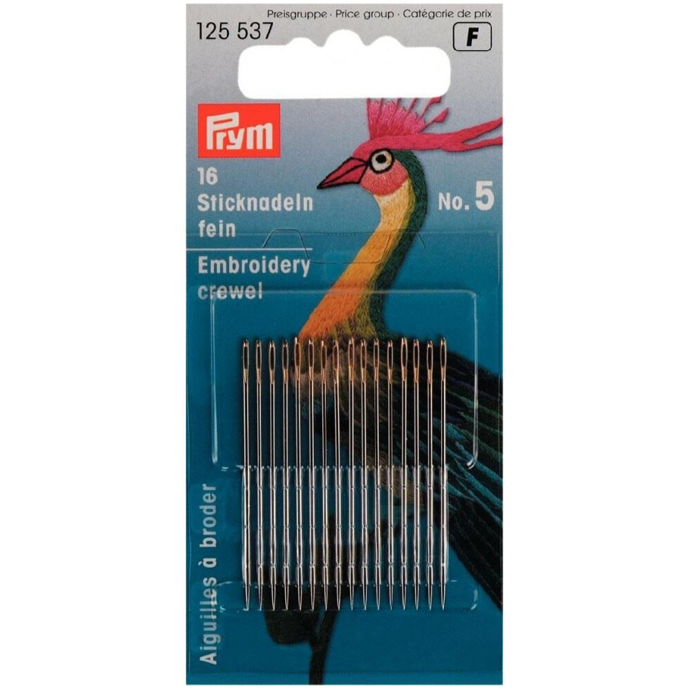Prym Fine Embroidery Needles - Per Pack Of 16