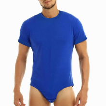 Men Nighty Romper Round Neck Men Clothes Crew Neck Men One Piece Underwear Romper Bodysuit Pajamas Men Adults Bodysuit