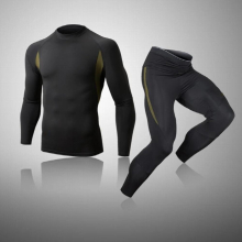 Winter Men Thermal Underwear Sets Compression Fleece Sweat Quick Drying Sports Thermo Clothing Men Long Johns Leggings