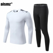 Aismz Winter Thermal Underwear Set Men & Boy Clothing MMA Tactics Fitness Leggings Compression Sportswear First layer Long Johns