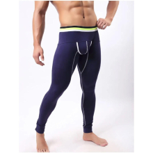 Winter Thermal Men Long Johns Sexy Mens Pants Bottoms Pajama Low Waist Tight Legging Pouch Warm Underpants