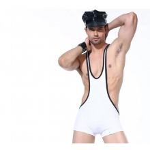 Mens jumpsuits Men sleeper Sexy vest bigger sizes underwear Pure cotton one-piece
