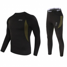 Mens Long Johns Winter Thermal Fleece Underwear Sets Sweat Quick Dry Anti-microbial Thermo Compression Male Fitness Underwear