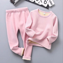 Winter Thermal Underwear Set Children Plus Velvet Warm Thermo Underwear High Velvet Comfortable Boy Girls Long Johns