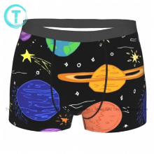 Galaxy Underwear Polyester Stretch Trunk Teen Sublimation Boxer Brief