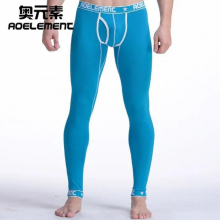 AOELEMENT Mens Long Trousers One-piece Thin Section Modal Line Pants Warm Pants Slim Sexy Leggings Thermal Underwear