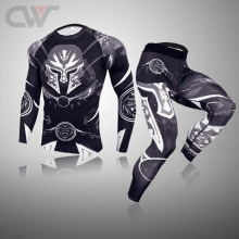 Men Thermal Underwear Winter Long Johns Set MMA Rashgard Male Tactics T-Shirt Fitness Leggings Compression Tights Clothing